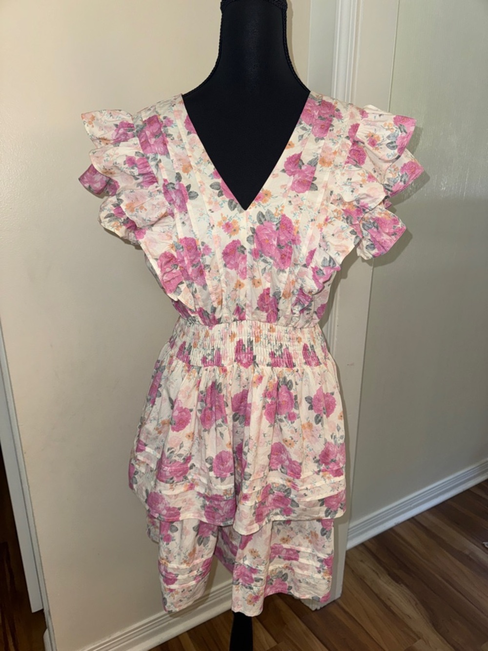 PINCH Pink Floral Ruffle Dress - Picture 1 of 10